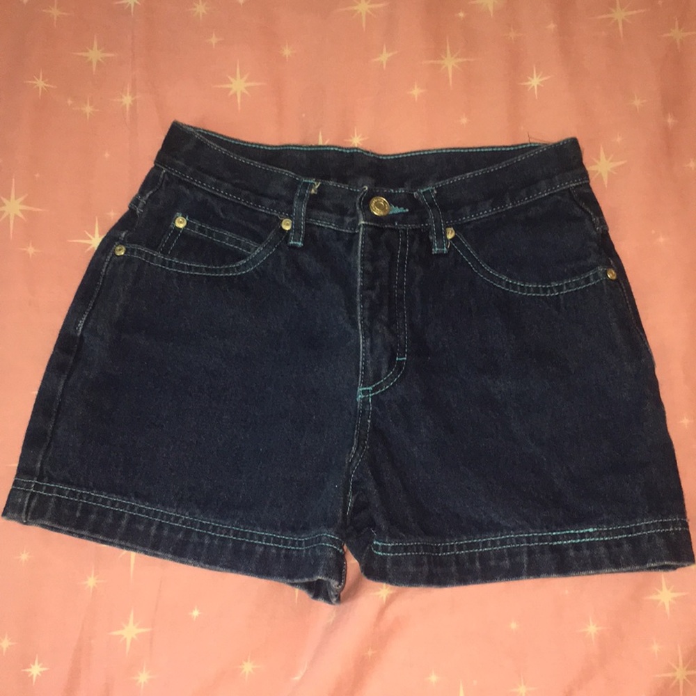 dark blue mom jeans, washed, never worn